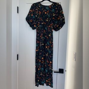 LIKE NEW a new day Black Floral Long Sleeve Dress